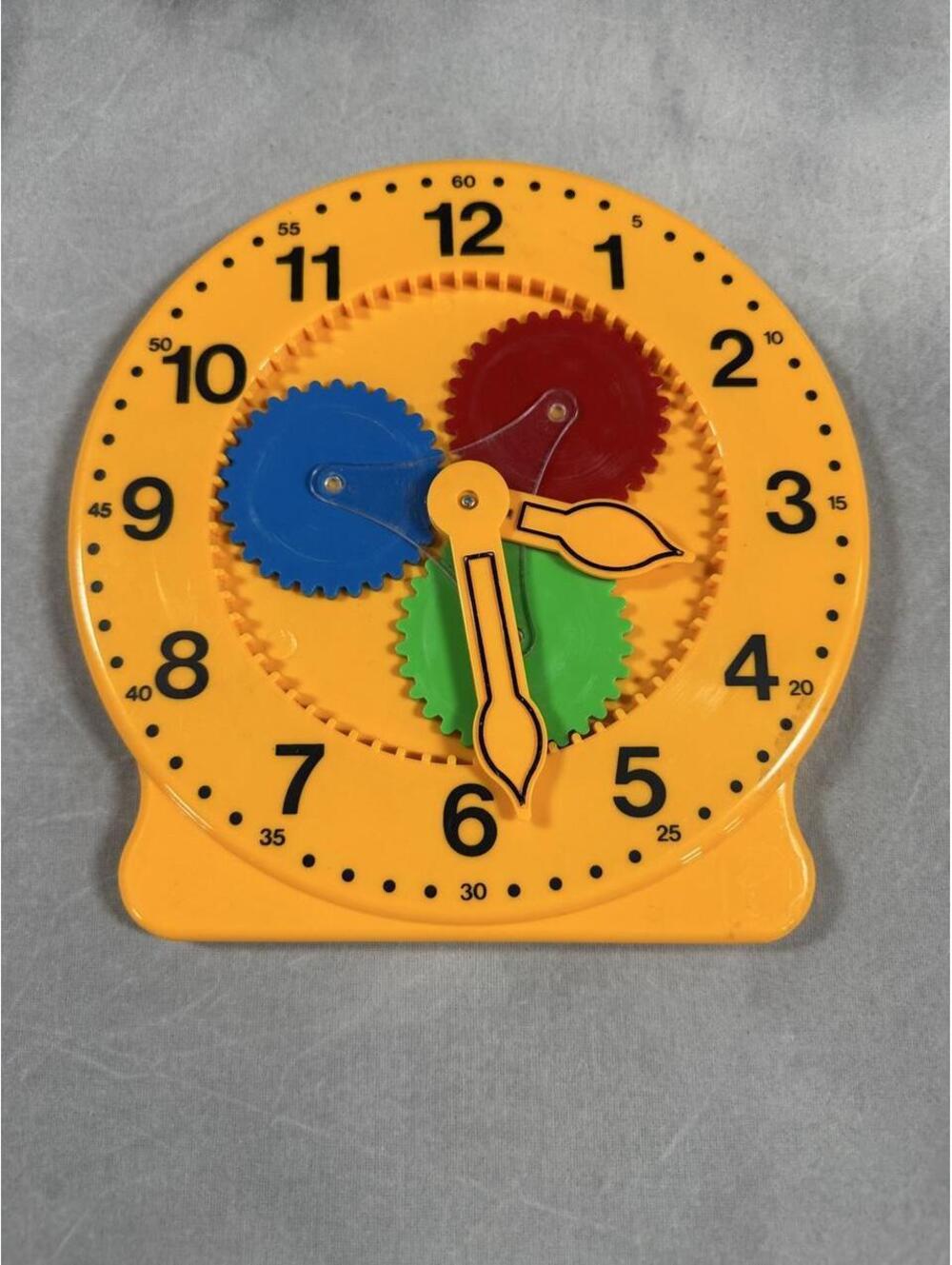 Vintage 1980s Learning Resources The Learning Clock LER 300 Gear Teaching Toy